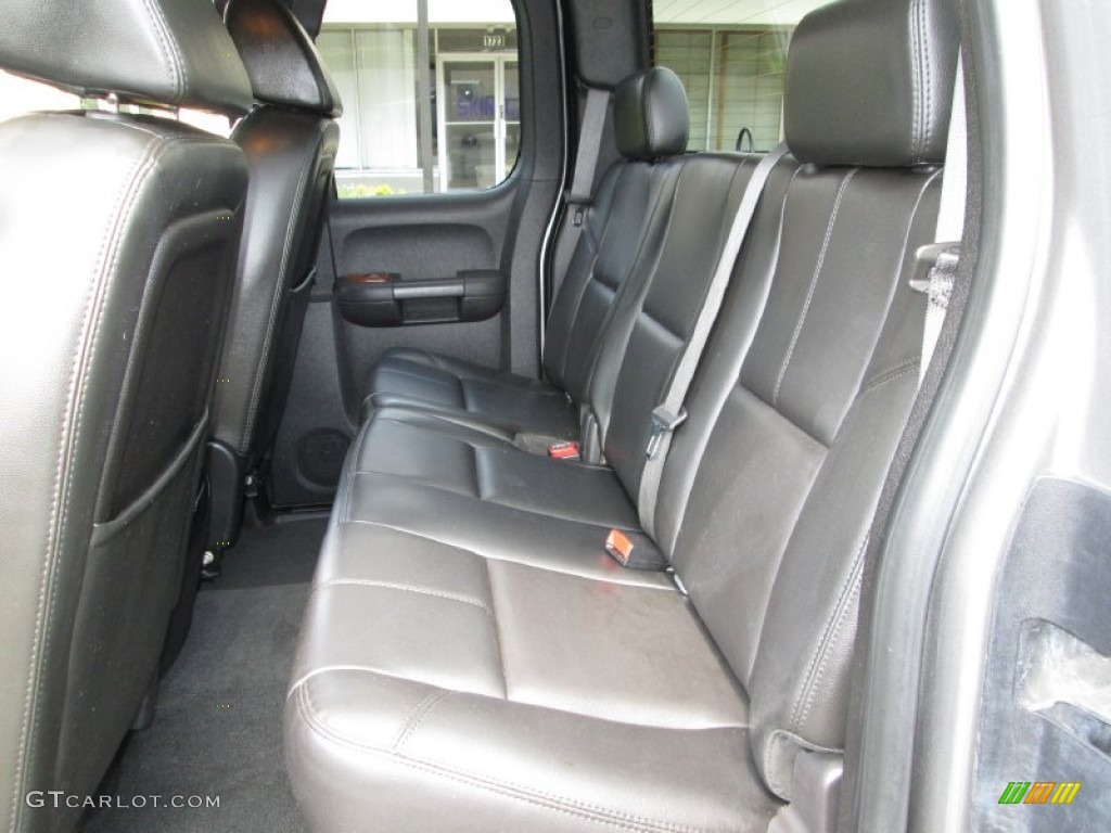 Ebony Black Interior 2007 Chevrolet Silverado 1500 LTZ Extended Cab 4x4 Photo #83608680