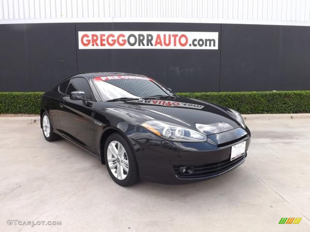 2008 Tiburon GS - Black Pearl / GS Black Cloth photo #1