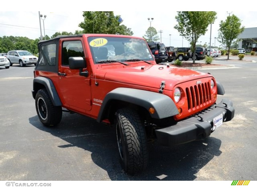 2011 Wrangler Sport 4x4 - Bright White / Black photo #3