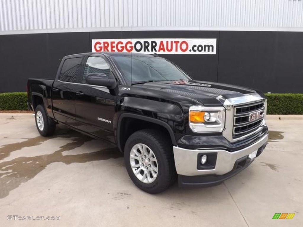 2014 Sierra 1500 SLE Crew Cab - Onyx Black / Cocoa/Dune photo #1