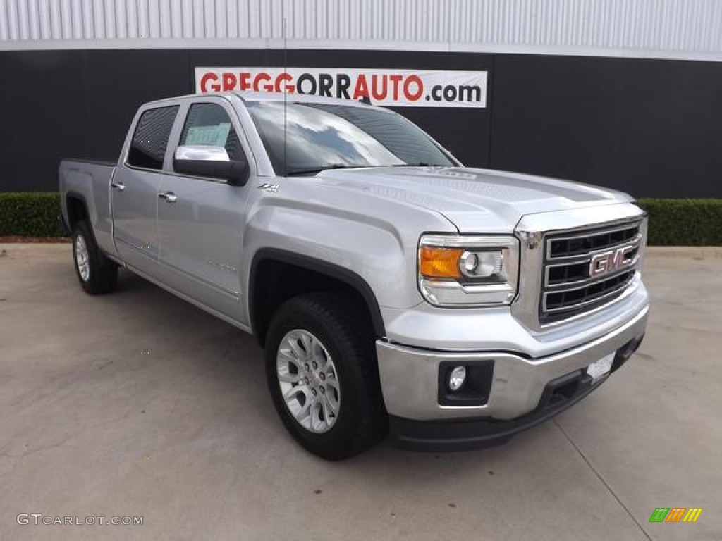 2014 Sierra 1500 SLE Crew Cab 4x4 - Quicksilver Metallic / Jet Black photo #1