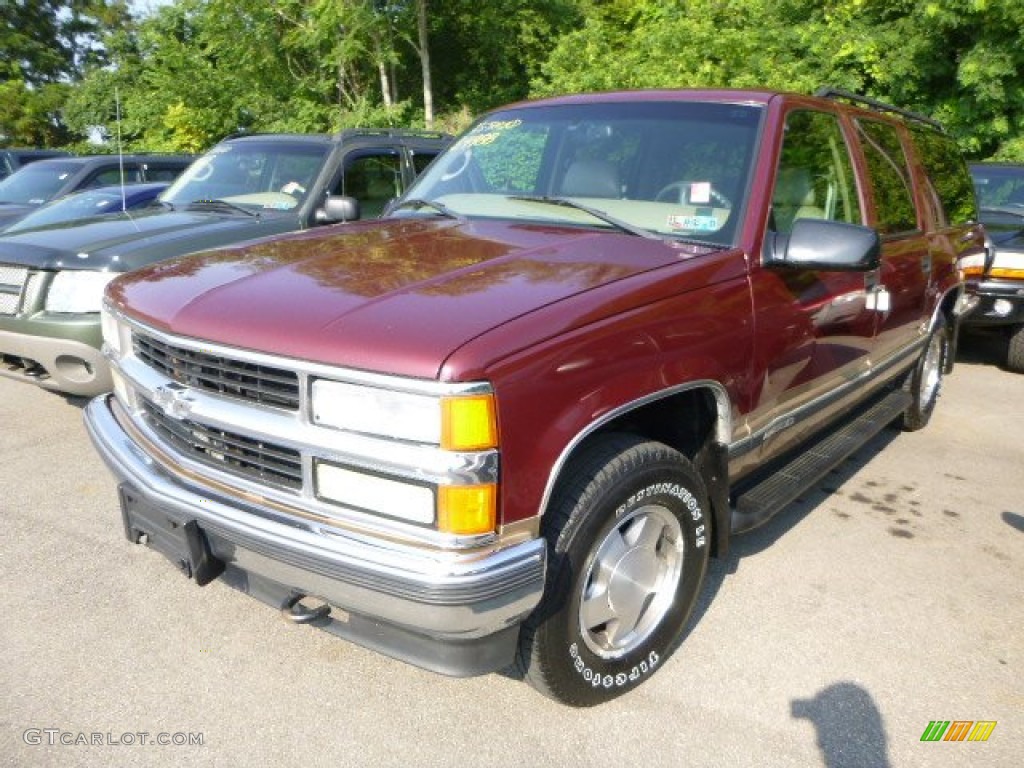 1999 Suburban K1500 LT 4x4 - Dark Carmine Red Metallic / Neutral photo #3