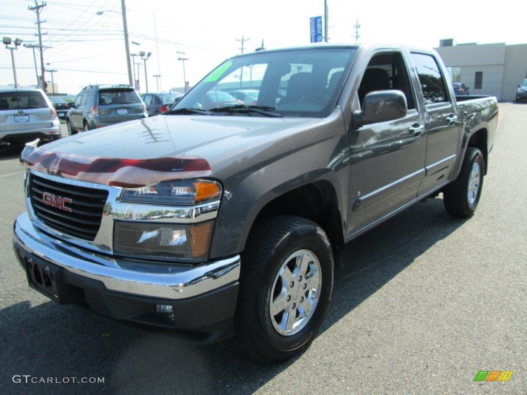2009 Canyon SLE Crew Cab 4x4 - Dark Steel Gray Metallic / Ebony photo #2