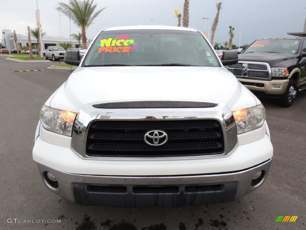 2008 Tundra SR5 Double Cab - Super White / Graphite Gray photo #2