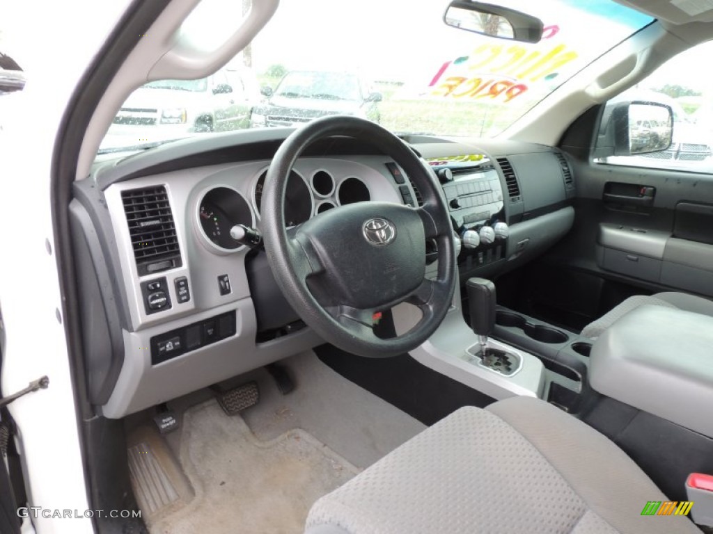 2008 Tundra SR5 Double Cab - Super White / Graphite Gray photo #12