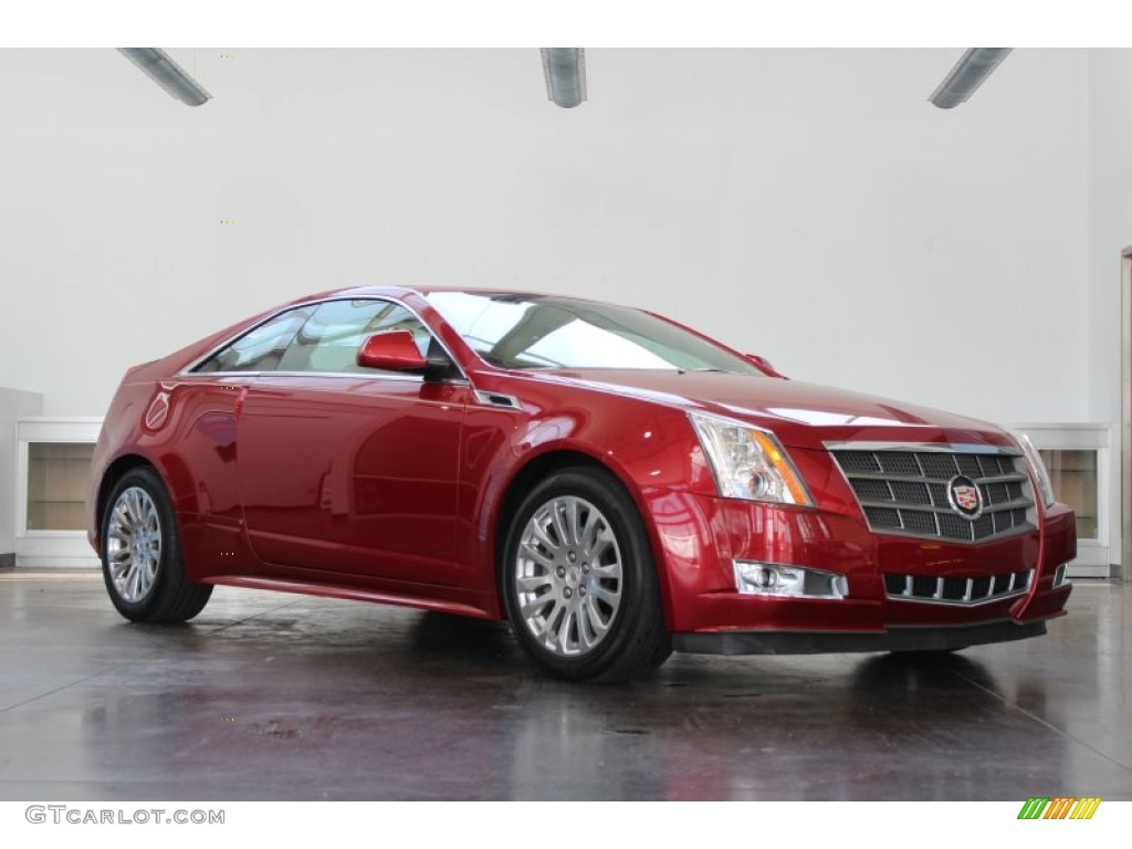 2012 CTS Coupe - Crystal Red Tintcoat / Cashmere/Cocoa photo #1