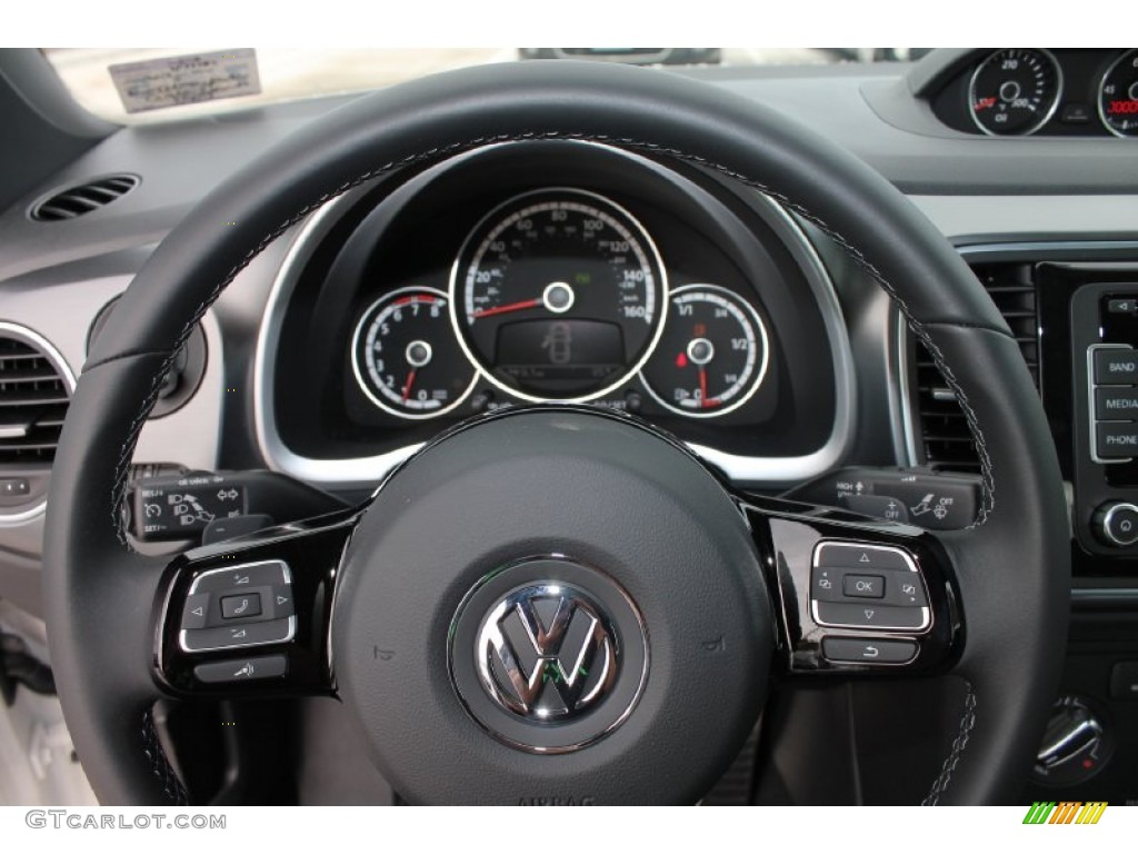 2013 Volkswagen Beetle R-Line Titan Black Steering Wheel Photo #83621874