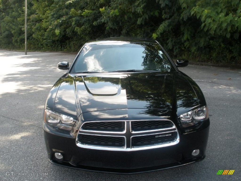 2012 Charger R/T - Pitch Black / Black photo #14