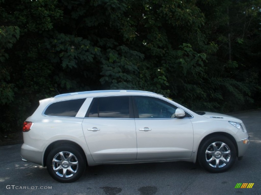 2008 Enclave CXL AWD - White Opal / Titanium/Dark Titanium photo #2