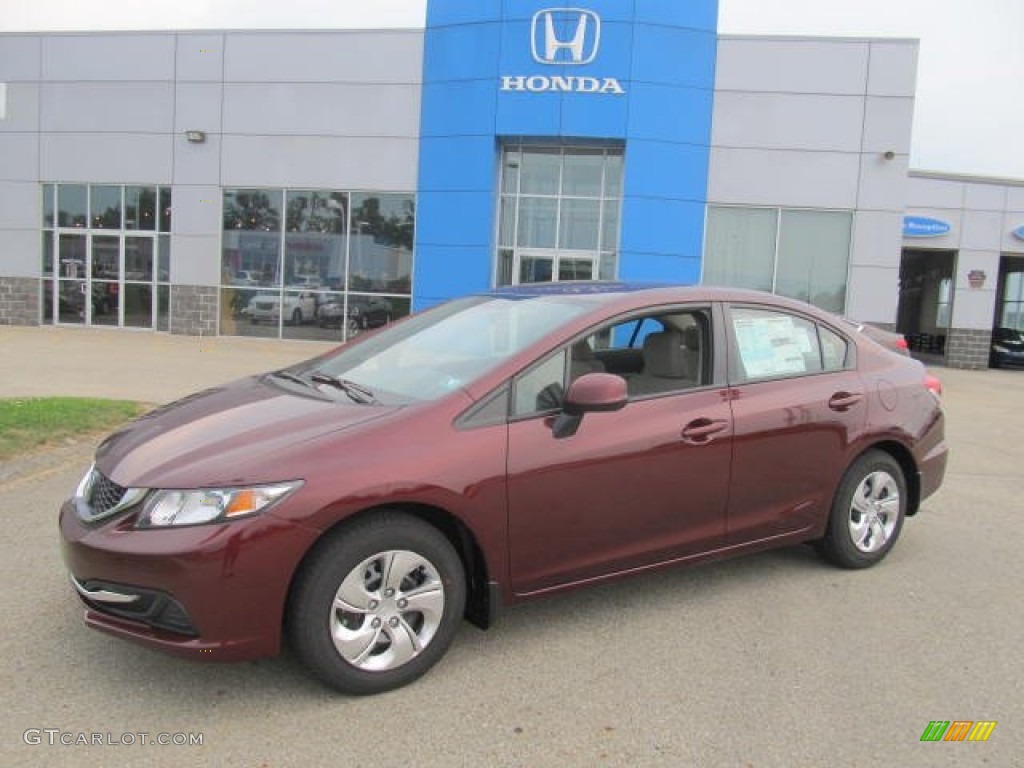 Crimson Red Pearl 2013 Honda Civic LX Sedan Exterior Photo #83624160