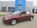 Crimson Red Pearl 2013 Honda Civic LX Sedan Exterior