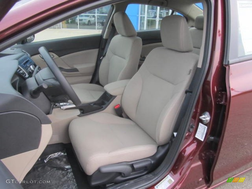 Beige Interior 2013 Honda Civic LX Sedan Photo #83624290