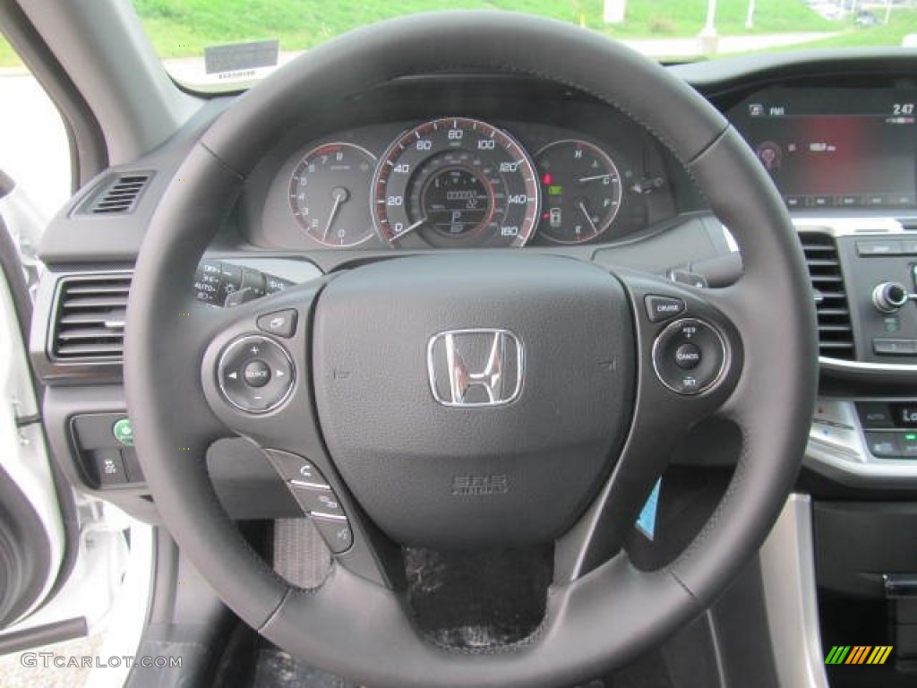 2013 Honda Accord Sport Sedan Black Steering Wheel Photo #83625193