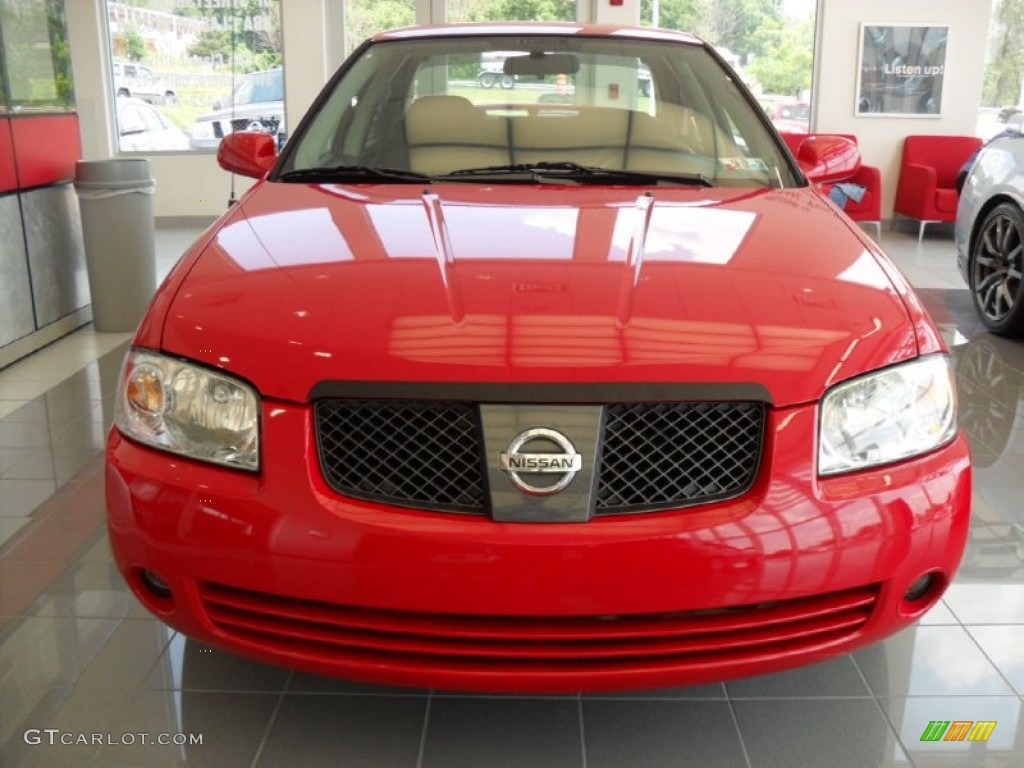 2006 Sentra 1.8 S Special Edition - Code Red / Charcoal photo #9