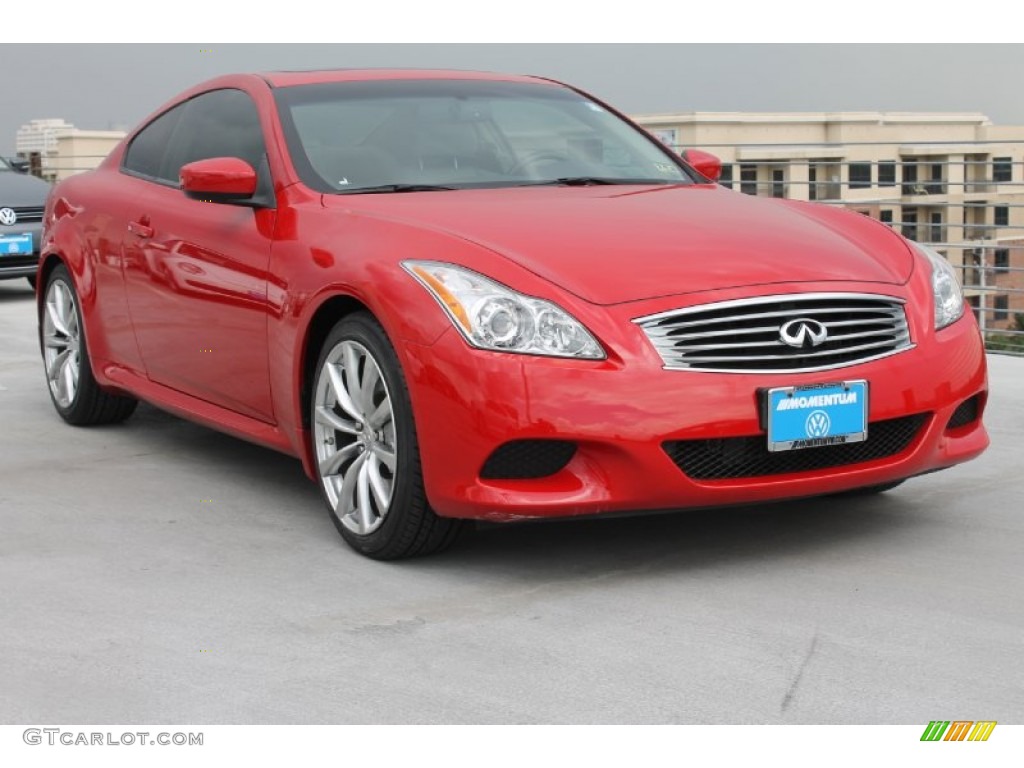 2009 G 37 S Sport Coupe - Vibrant Red / Stone photo #1