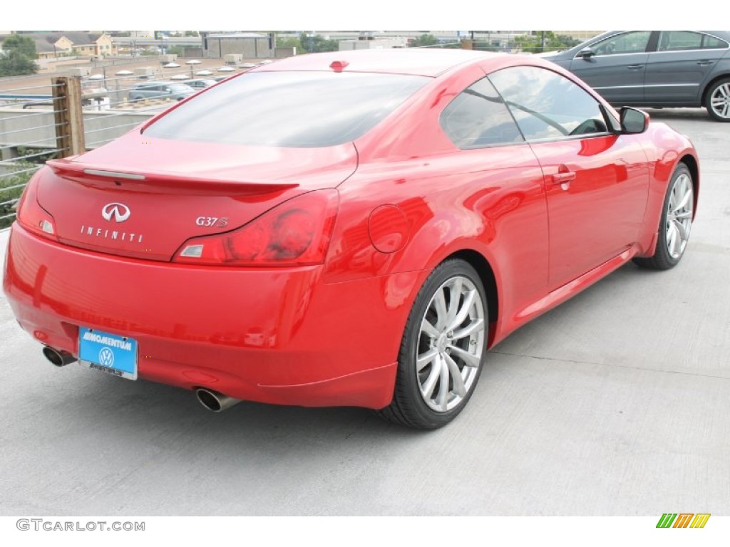 2009 G 37 S Sport Coupe - Vibrant Red / Stone photo #9