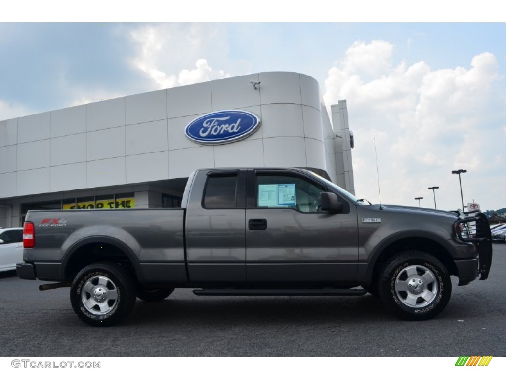 2004 F150 FX4 SuperCab 4x4 - Dark Shadow Grey Metallic / Black/Medium Flint photo #2