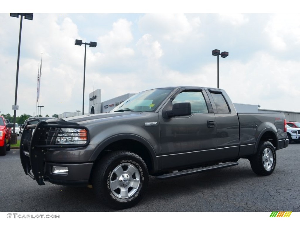 2004 F150 FX4 SuperCab 4x4 - Dark Shadow Grey Metallic / Black/Medium Flint photo #6