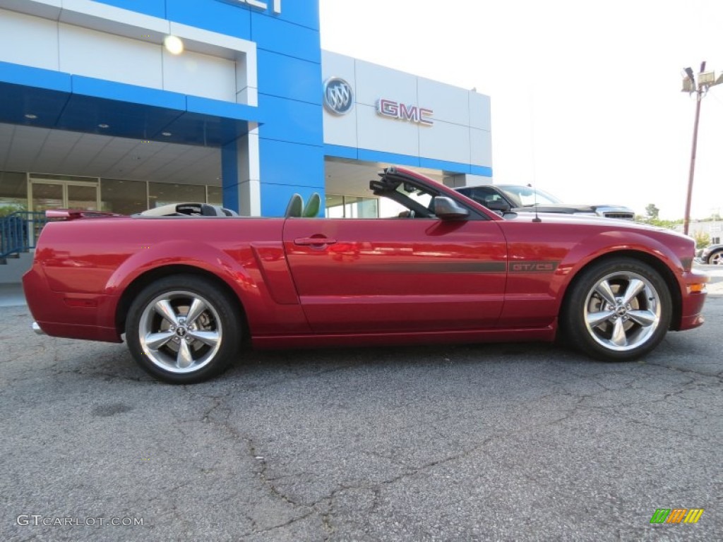 2007 Mustang GT/CS California Special Convertible - Redfire Metallic / Black/Parchment photo #8