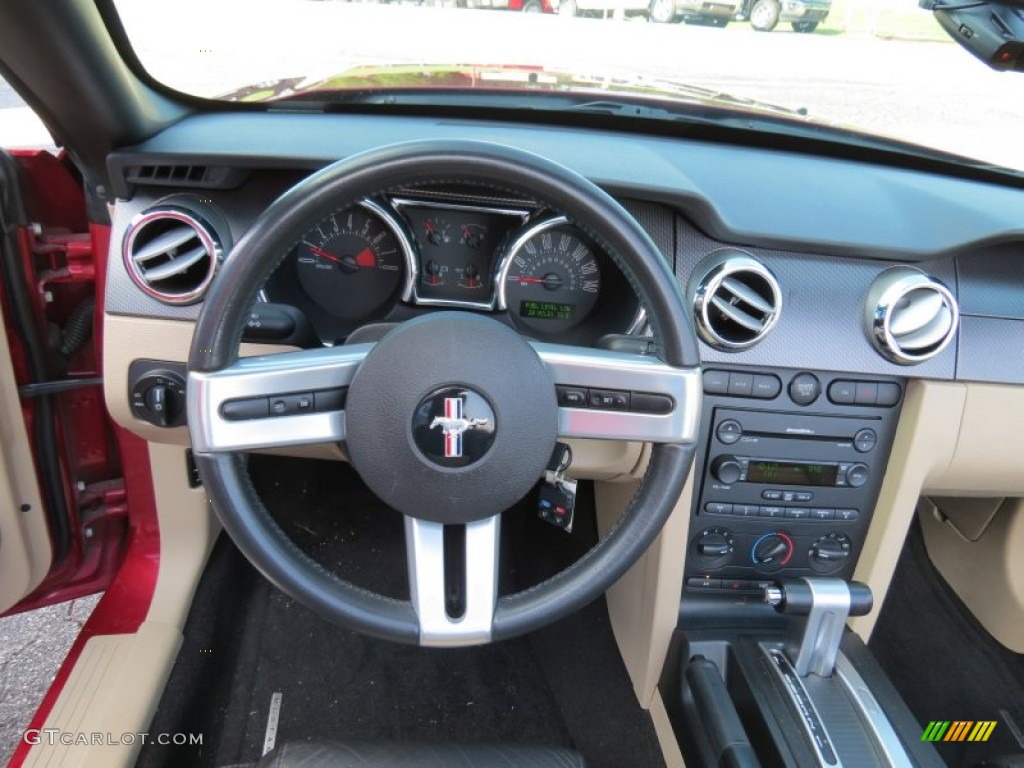 2007 Ford Mustang GT/CS California Special Convertible Black/Parchment Dashboard Photo #83627320