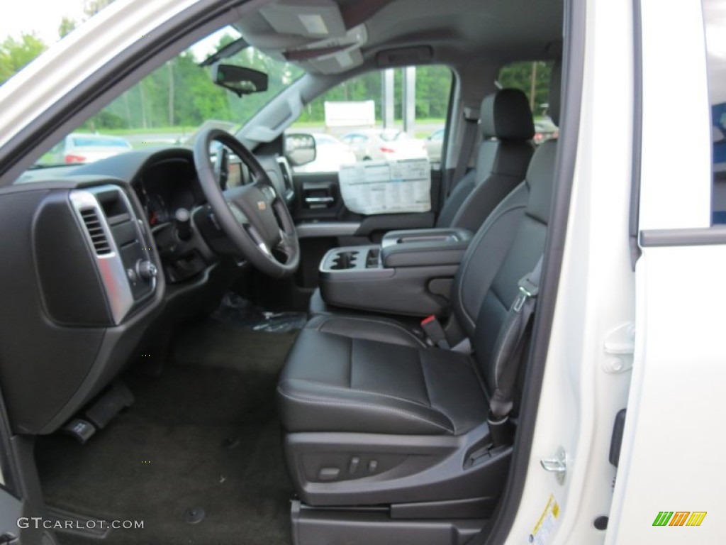 Jet Black Interior 2014 Chevrolet Silverado 1500 LT Z71 Crew Cab Photo #83628265
