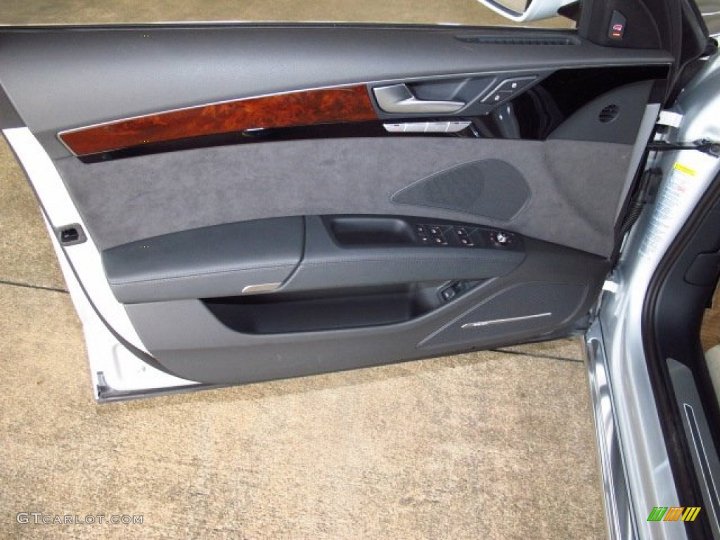 2014 Audi A8 L 4.0T quattro Black Door Panel Photo #83628358
