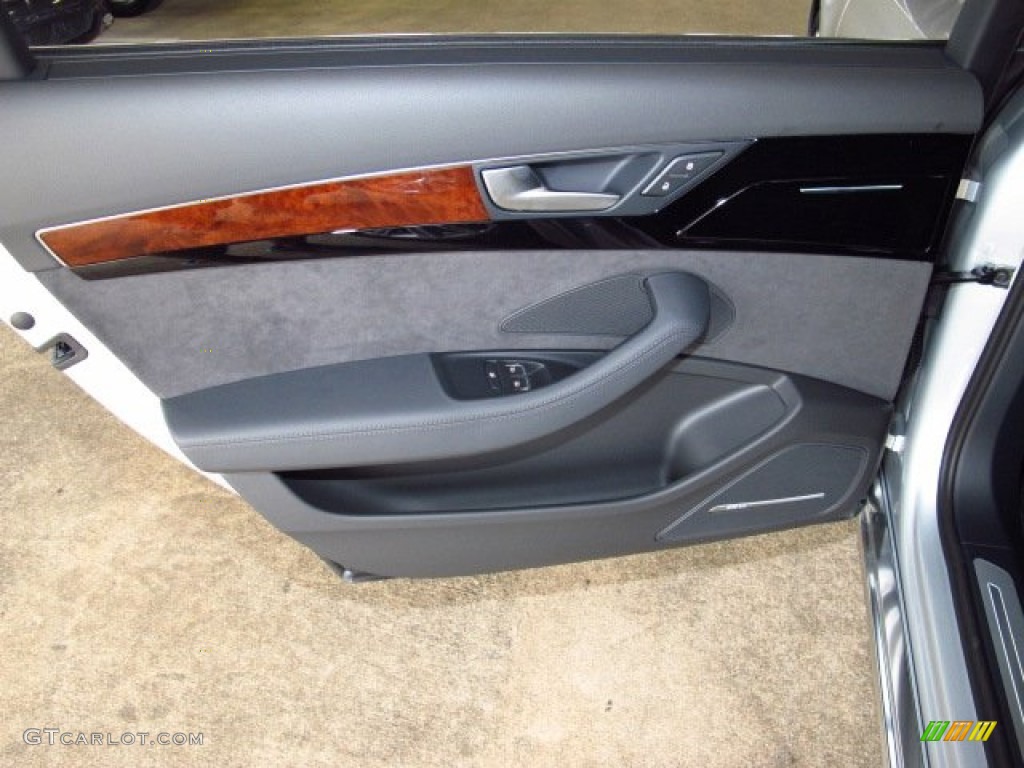 2014 Audi A8 L 4.0T quattro Black Door Panel Photo #83628406