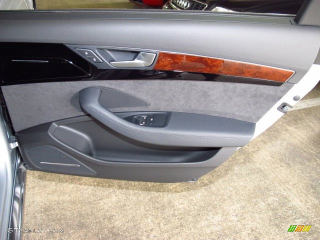 2014 Audi A8 L 4.0T quattro Black Door Panel Photo #83628445