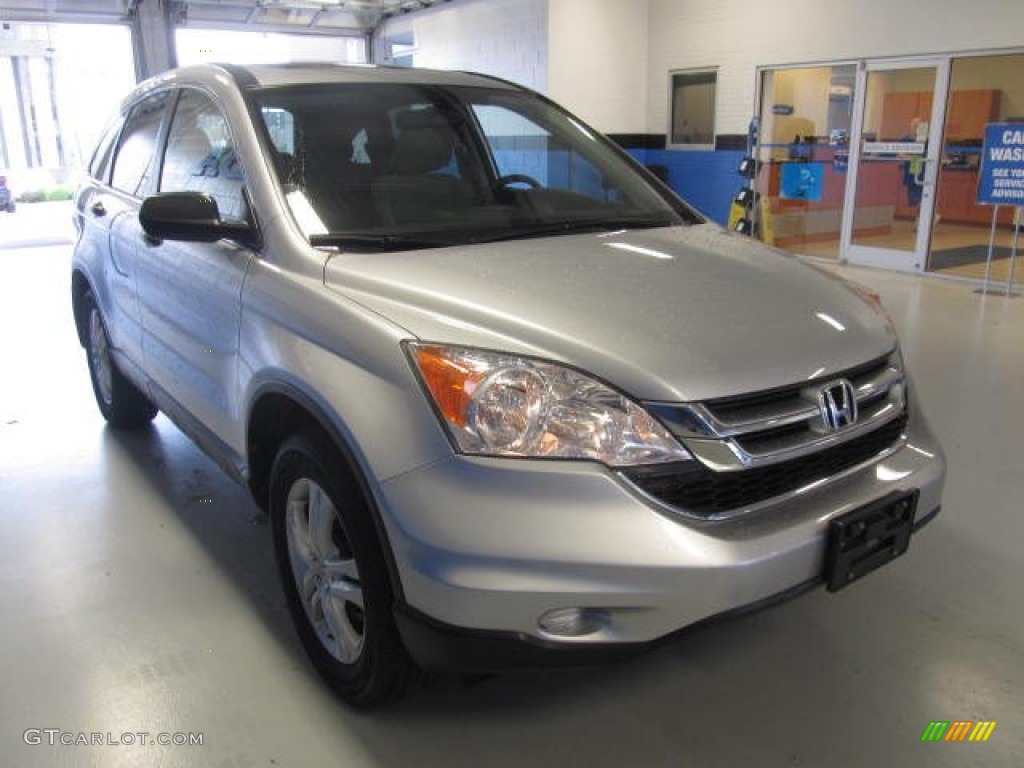 2010 CR-V EX AWD - Alabaster Silver Metallic / Gray photo #5