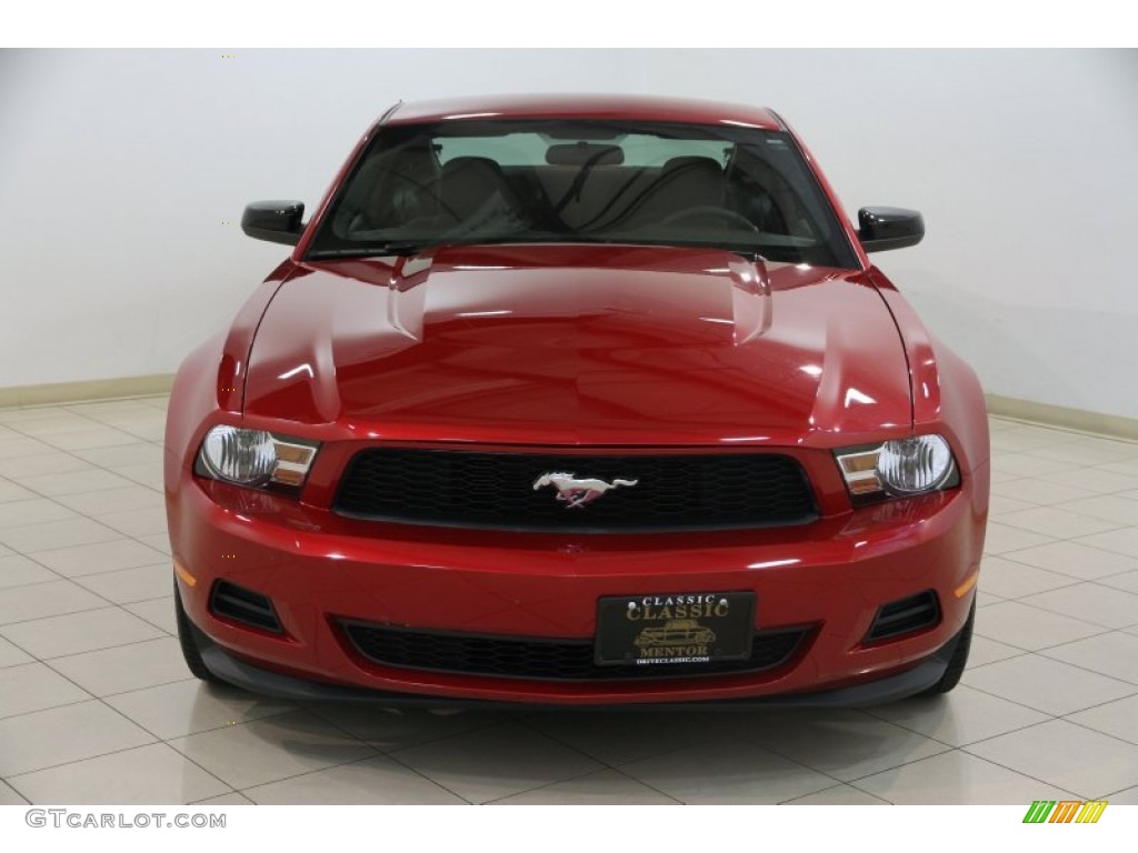 2011 Mustang V6 Coupe - Red Candy Metallic / Charcoal Black photo #2