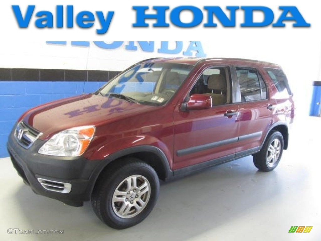 2004 CR-V EX 4WD - Chianti Red Pearl / Saddle photo #1