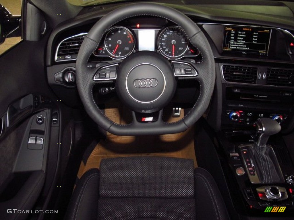 2014 Audi A5 2.0T quattro Coupe Black Steering Wheel Photo #83631637