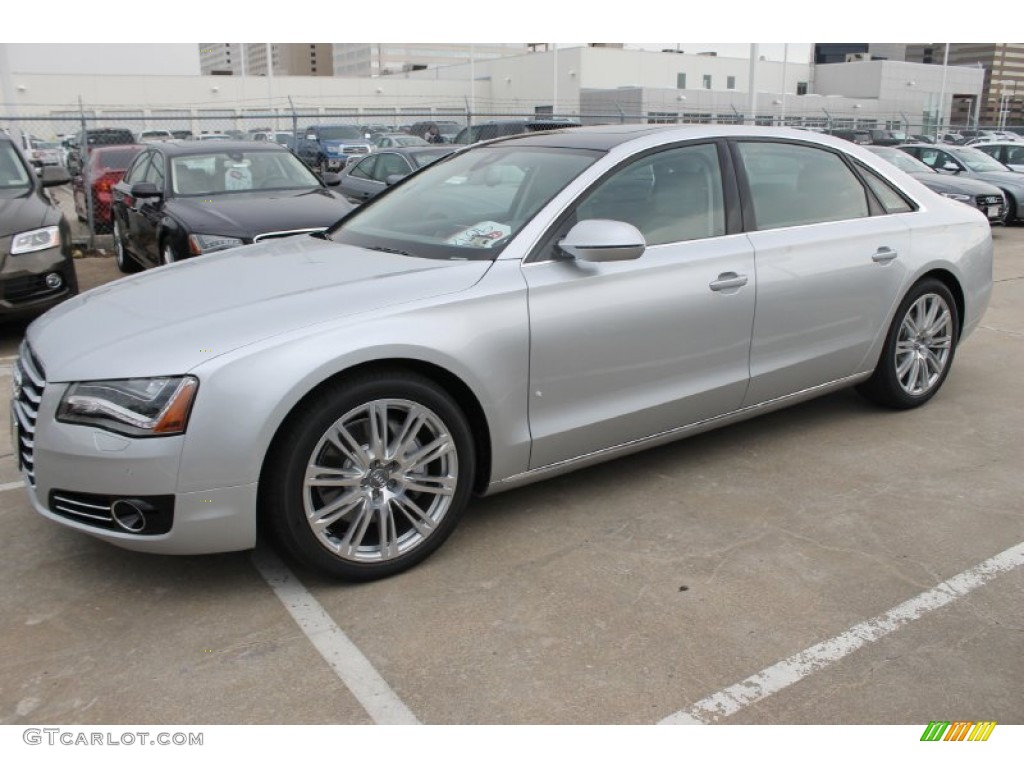 Ice Silver Metallic 2014 Audi A8 L 3.0T quattro Exterior Photo #83631856