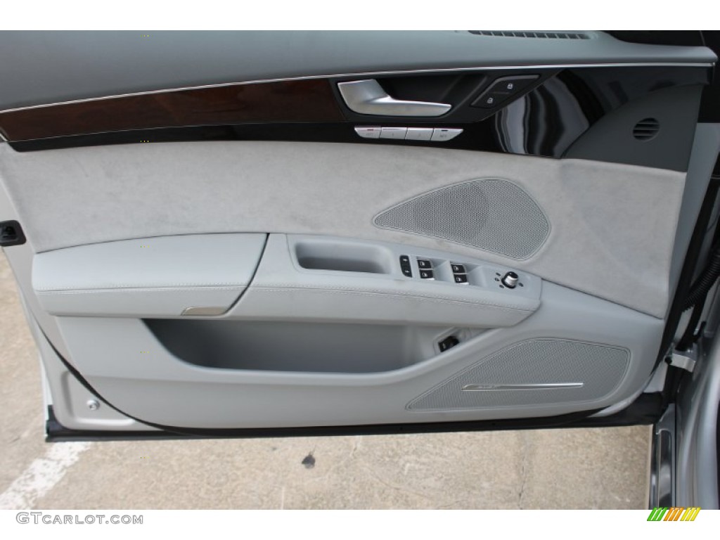 2014 Audi A8 L 3.0T quattro Titanium Gray Door Panel Photo #83632090
