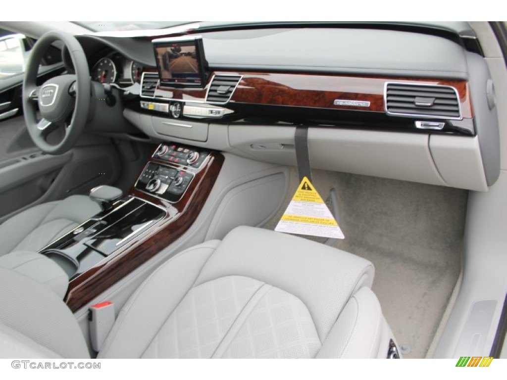 2014 Audi A8 L 3.0T quattro Titanium Gray Dashboard Photo #83632624