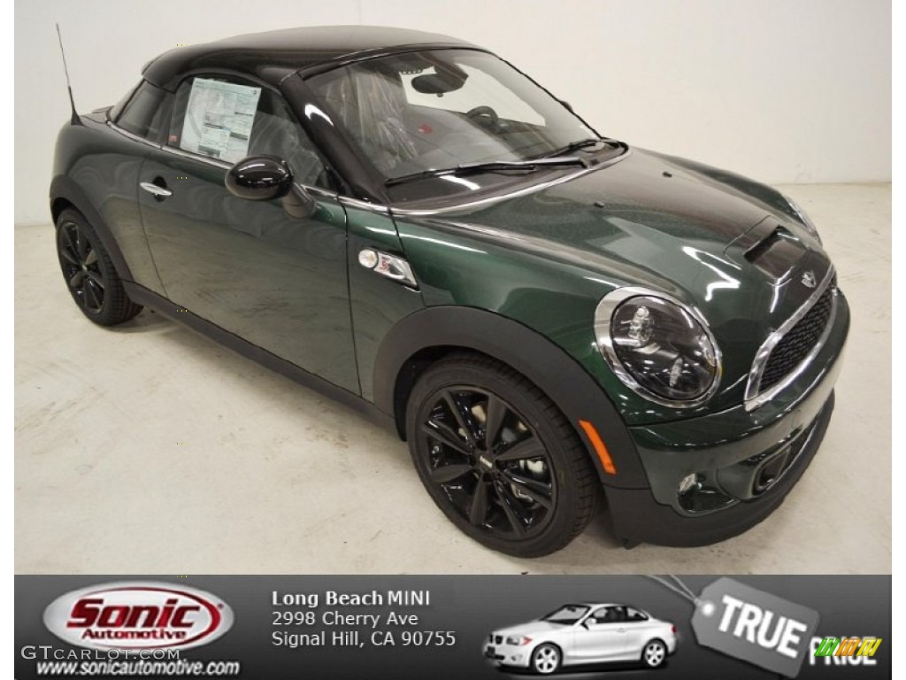 2013 Cooper S Coupe - British Racing Green II Metallic / Carbon Black photo #1