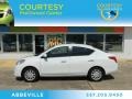 2012 Fresh Powder White Nissan Versa 1.6 SV Sedan  photo #1