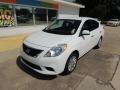 2012 Fresh Powder White Nissan Versa 1.6 SV Sedan  photo #2