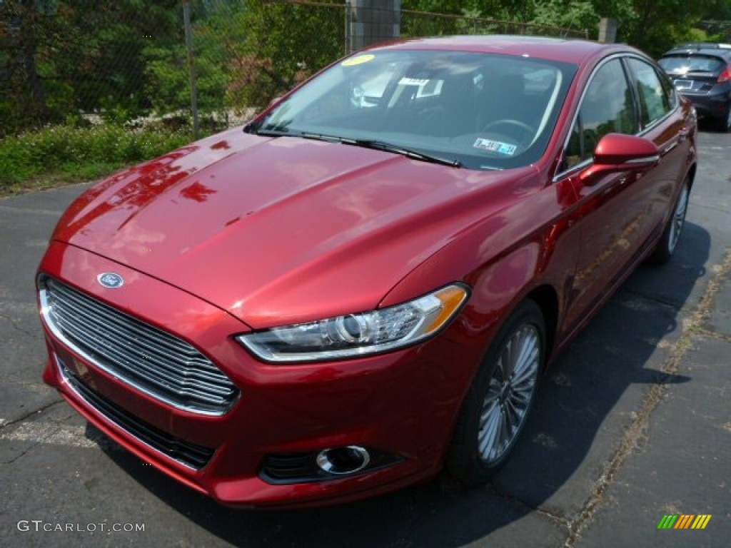 2013 Fusion Titanium AWD - Ruby Red Metallic / Charcoal Black photo #5