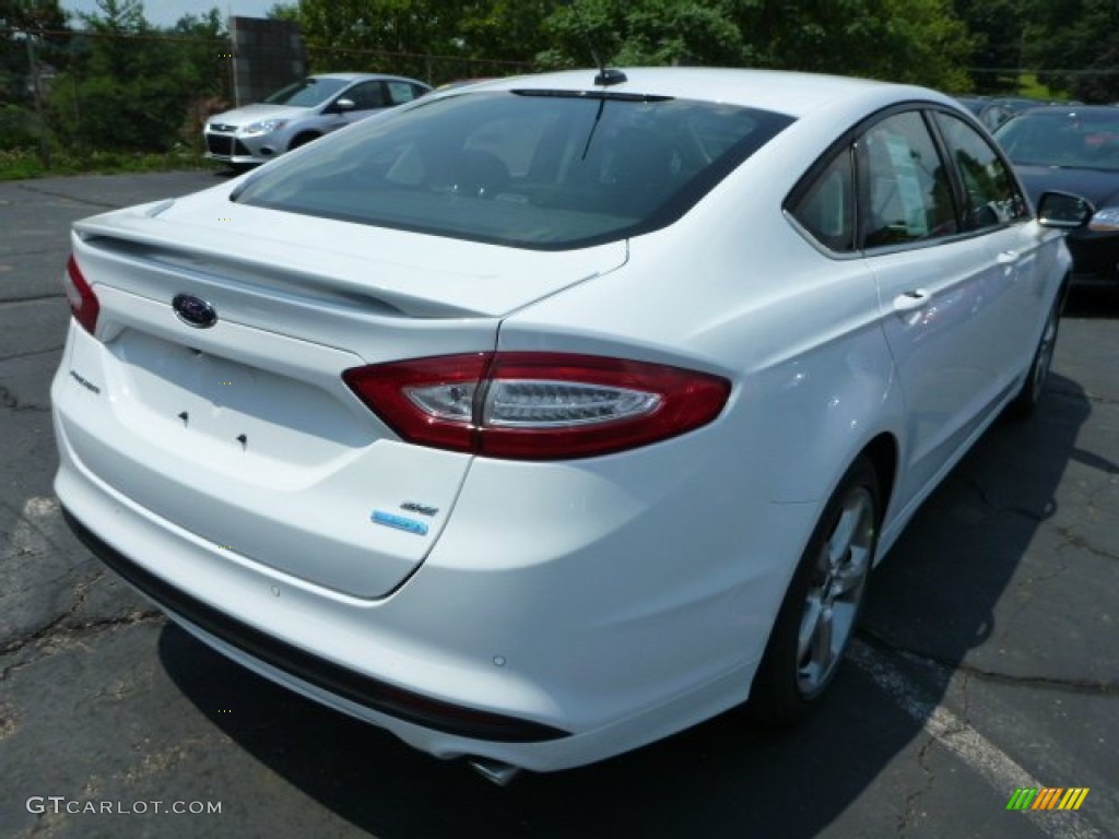 2013 Fusion SE 1.6 EcoBoost - Oxford White / SE Appearance Package Charcoal Black/Red Stitching photo #2