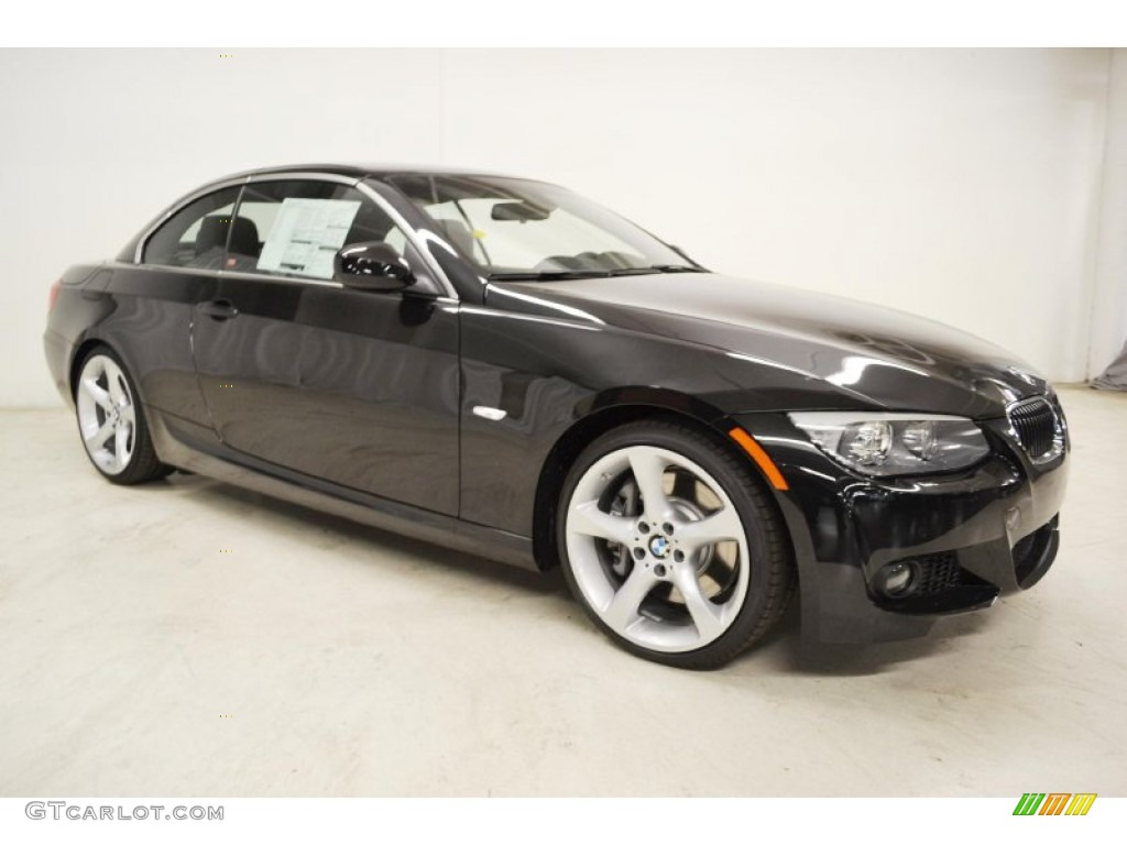2013 3 Series 335i Convertible - Black Sapphire Metallic / Black photo #2