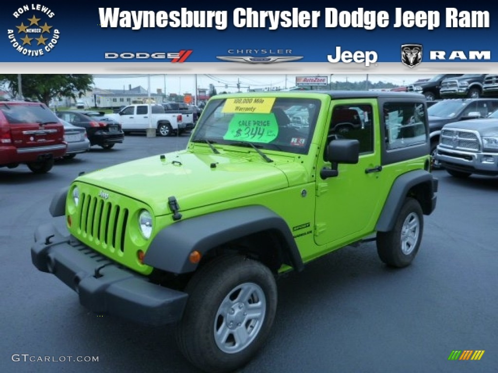 Gecko Green Jeep Wrangler