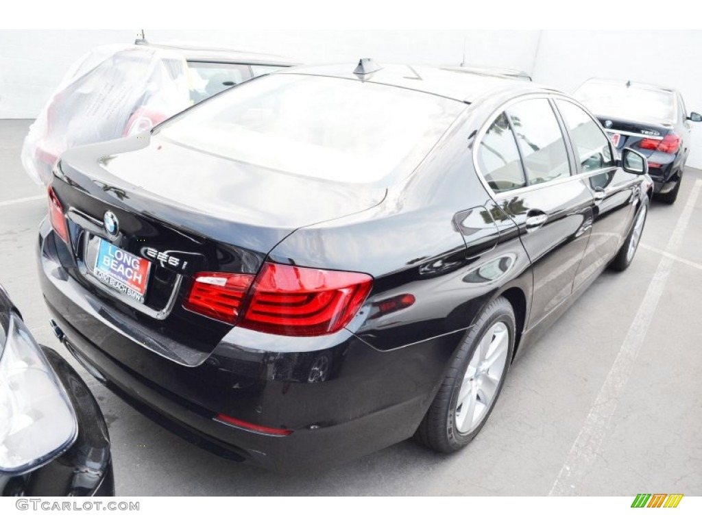 2013 5 Series 528i Sedan - Jet Black / Venetian Beige photo #4