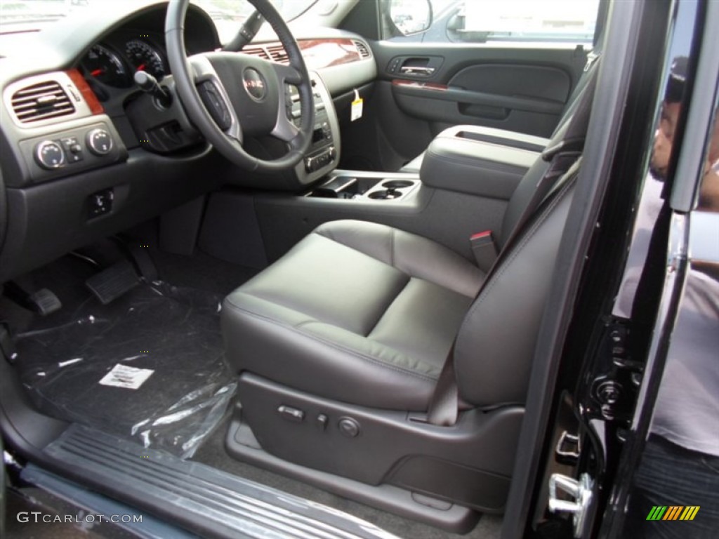 Ebony Interior 2014 GMC Sierra 2500HD SLT Crew Cab 4x4 Photo #83639197