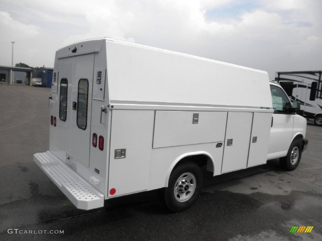 Summit White 2013 GMC Savana Cutaway 3500 Commercial Utility Truck Exterior Photo #83639692