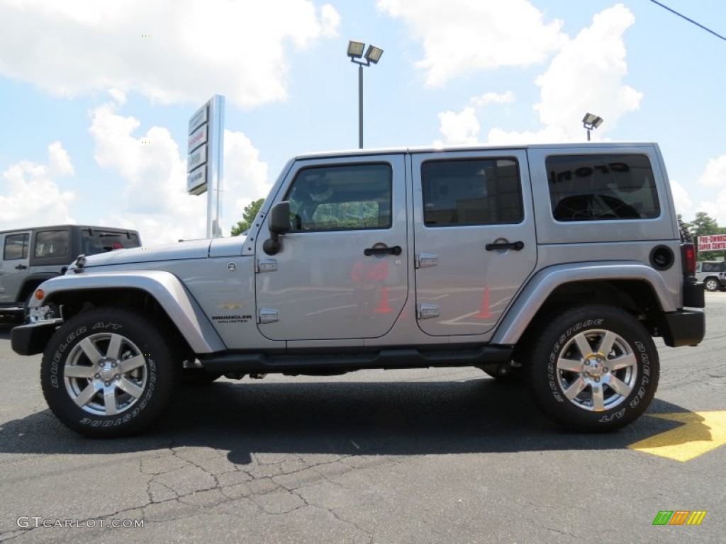 2013 Wrangler Unlimited Sahara 4x4 - Billet Silver Metallic / Black photo #4