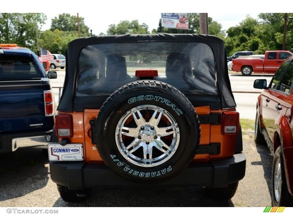 2011 Wrangler Sport 4x4 - Mango Tango Pearl / Black photo #4