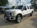 2013 White Platinum Tri-Coat Ford F250 Super Duty Lariat Crew Cab 4x4  photo #1