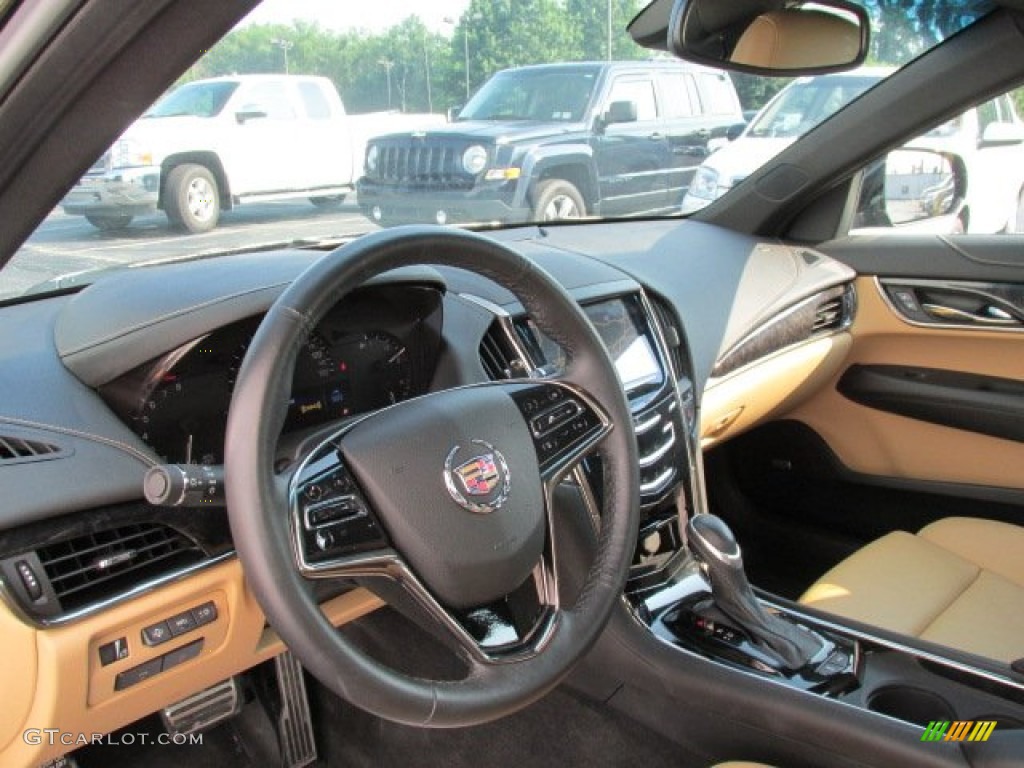 2013 Cadillac ATS 3.6L Premium AWD Caramel/Jet Black Accents Dashboard Photo #83642566