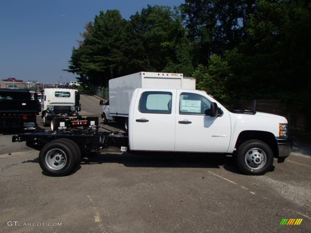 Summit White 2014 Chevrolet Silverado 3500HD WT Crew Cab 4x4 Chassis Exterior Photo #83644264